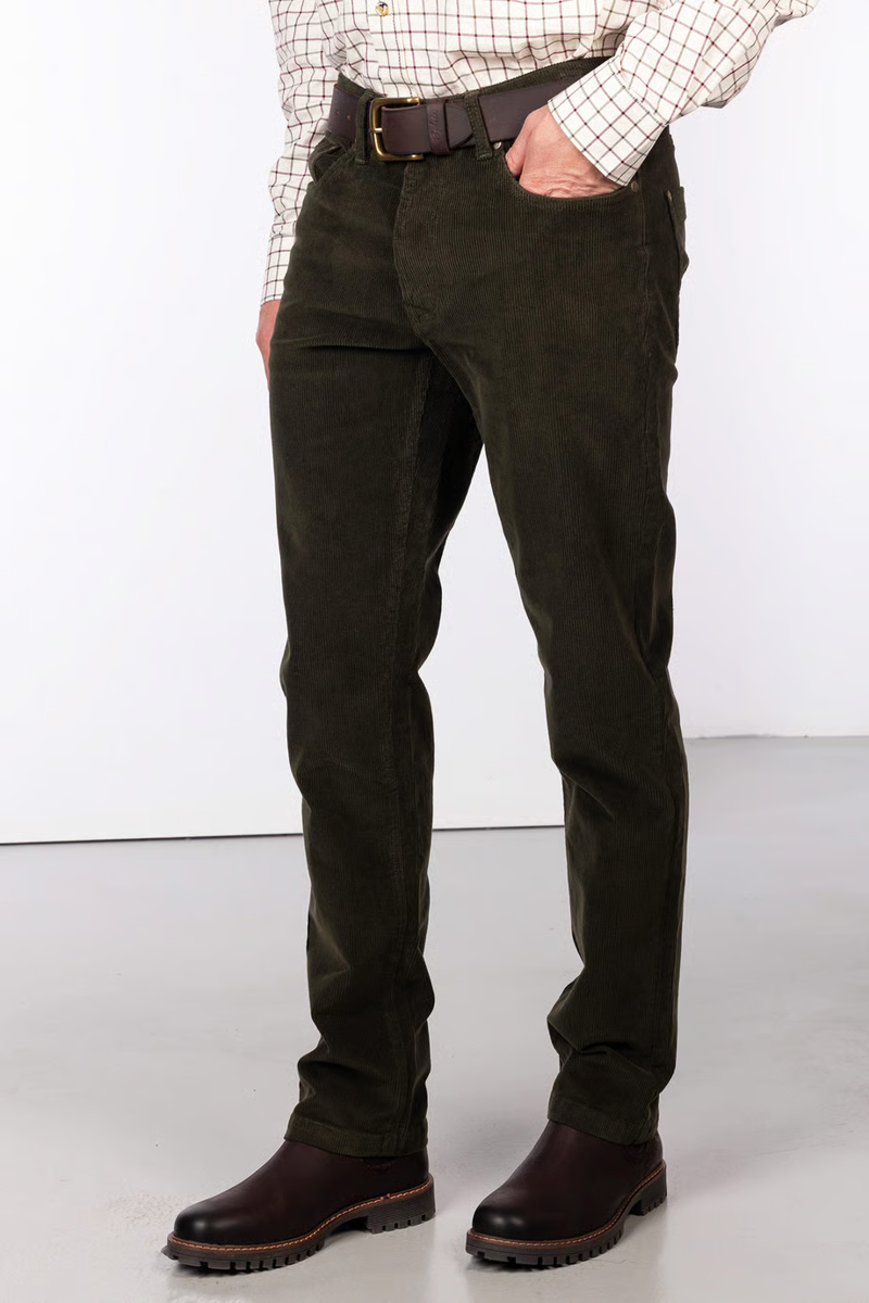Rydale Men's Straight Leg Corduroy Trousers - Rupert - Navy-1