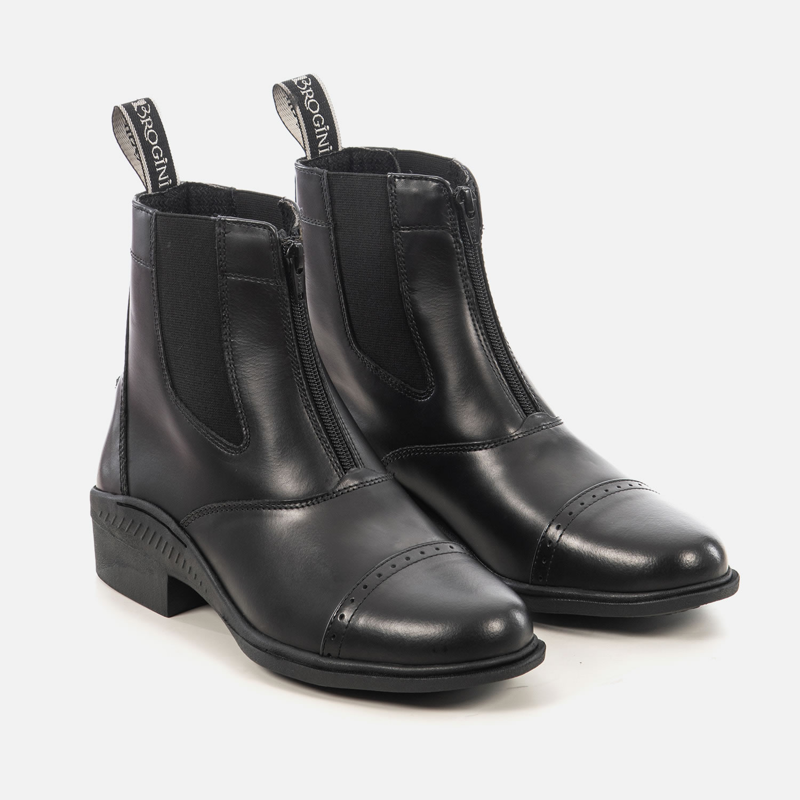 Brogini 401 Tivoli Leather Paddock Boots - Black-2