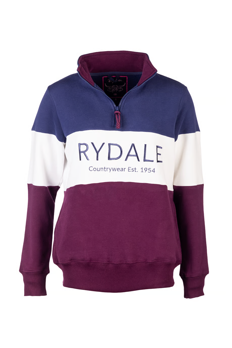 Rydale Ladies Byland Sweatshirt - Rydale Berry/White/Denim-5
