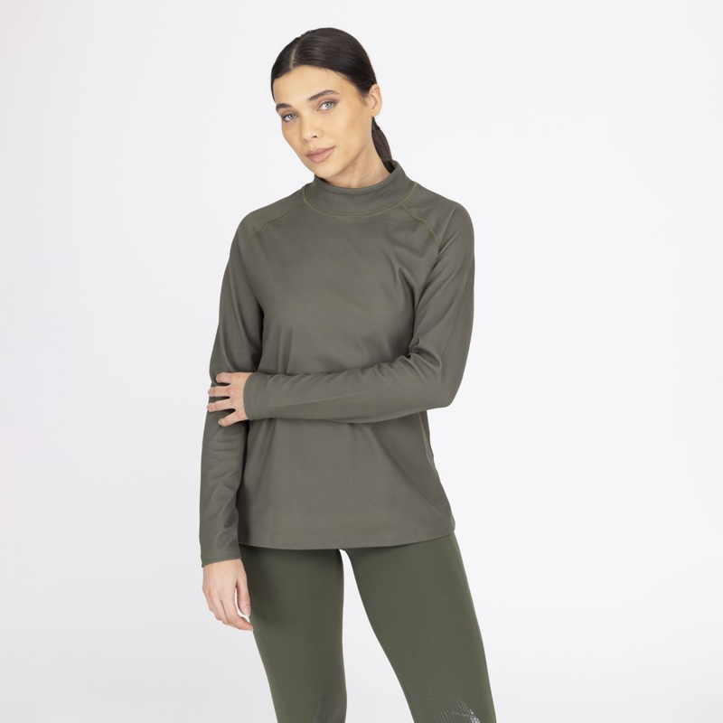 Shires Aubrion React Relaxed Base Layer - Khaki-1