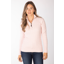 Rydale Ladies Emma Quarter Zip Cable Knit Jumper - Perfect Pink