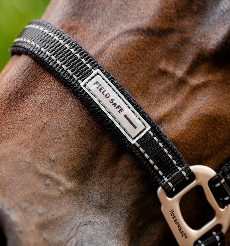 Horseware FieldSafe Headcollar - Black/Reflective-1