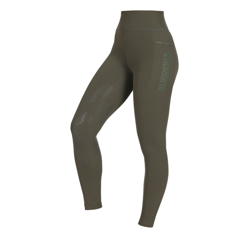 Shires Aubrion React Winter Tights - Khaki-1