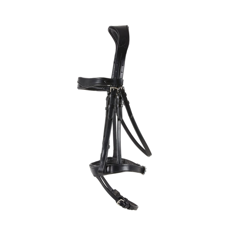 Cameo ComfortPro Anatomic Bridle with Rubber Grip Reins - Black