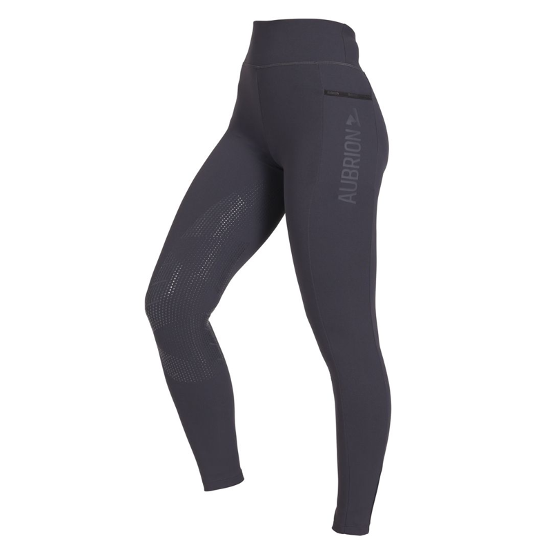 Shires Aubrion React Winter Tights - Charcoal-1