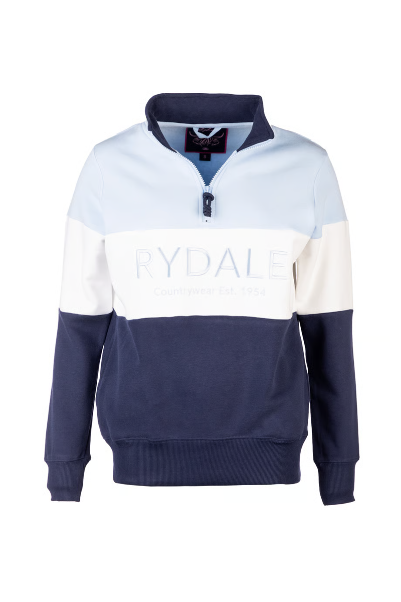 Rydale Byland Ladies Snaffle Sweatshirt - Navy/White/Soft Blue-5