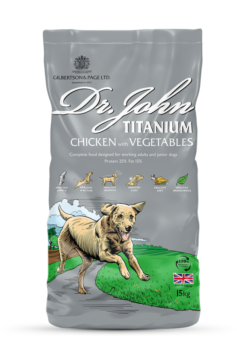 Dr John Titanium Dog Food with Chicken and Vegetables - 15kg