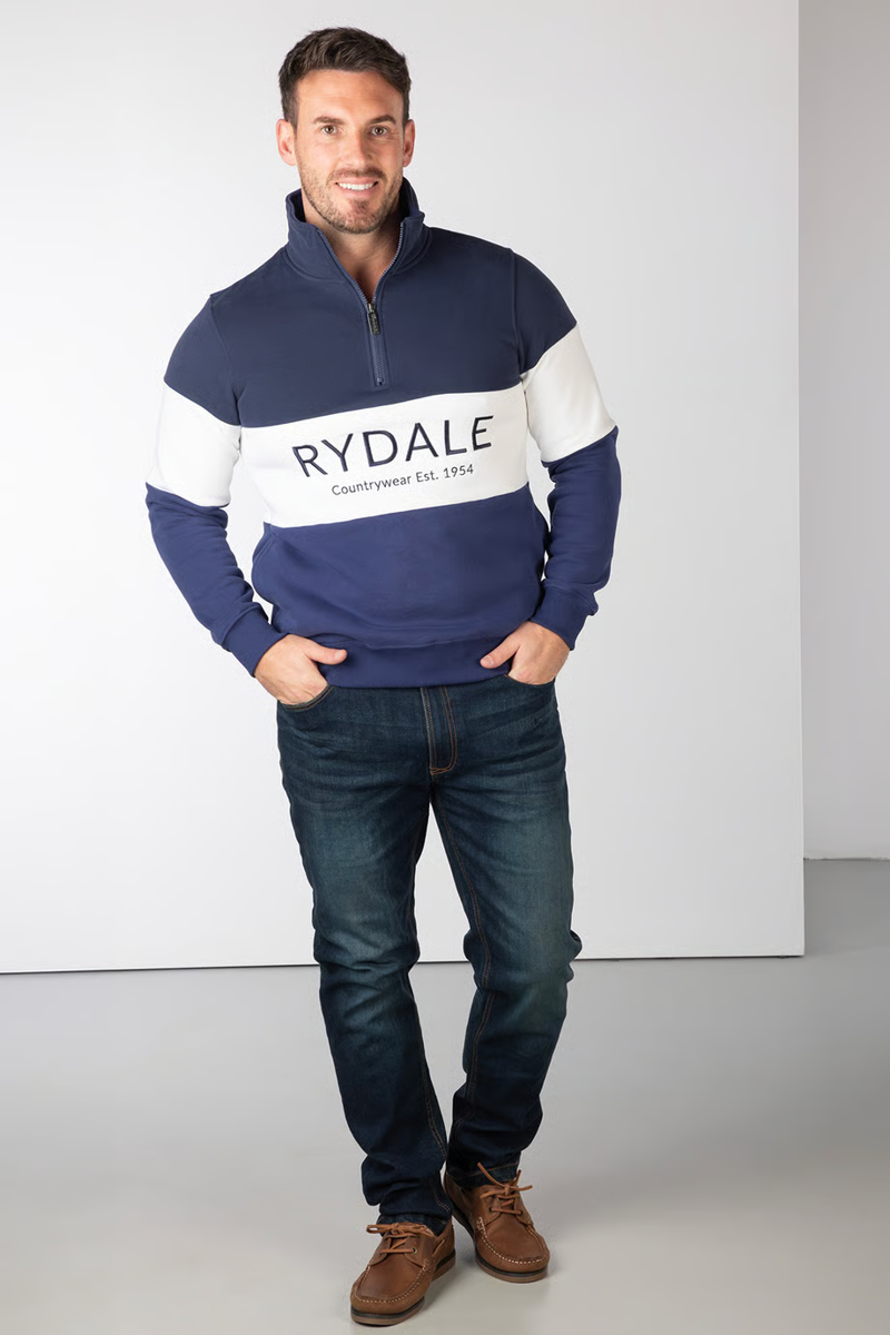 Rydale Men's Byland Sweatshirt - Rydale Navy/White/Denim-5