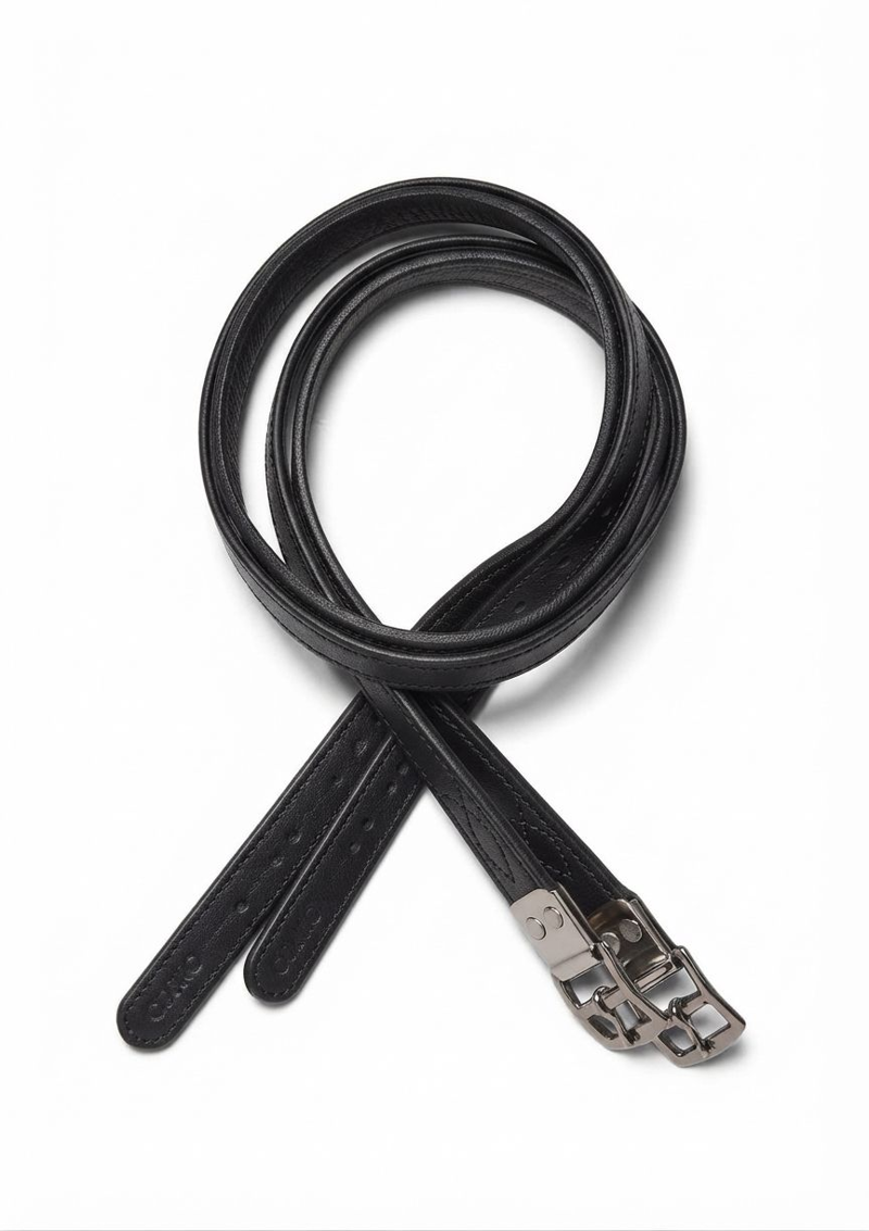 Cameo Competition Calfskin Stirrup Leathers - Black