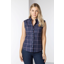 Rydale Ladies Laura Tweed Hannah Sleeveless Country Shirt - Laura Small Navy