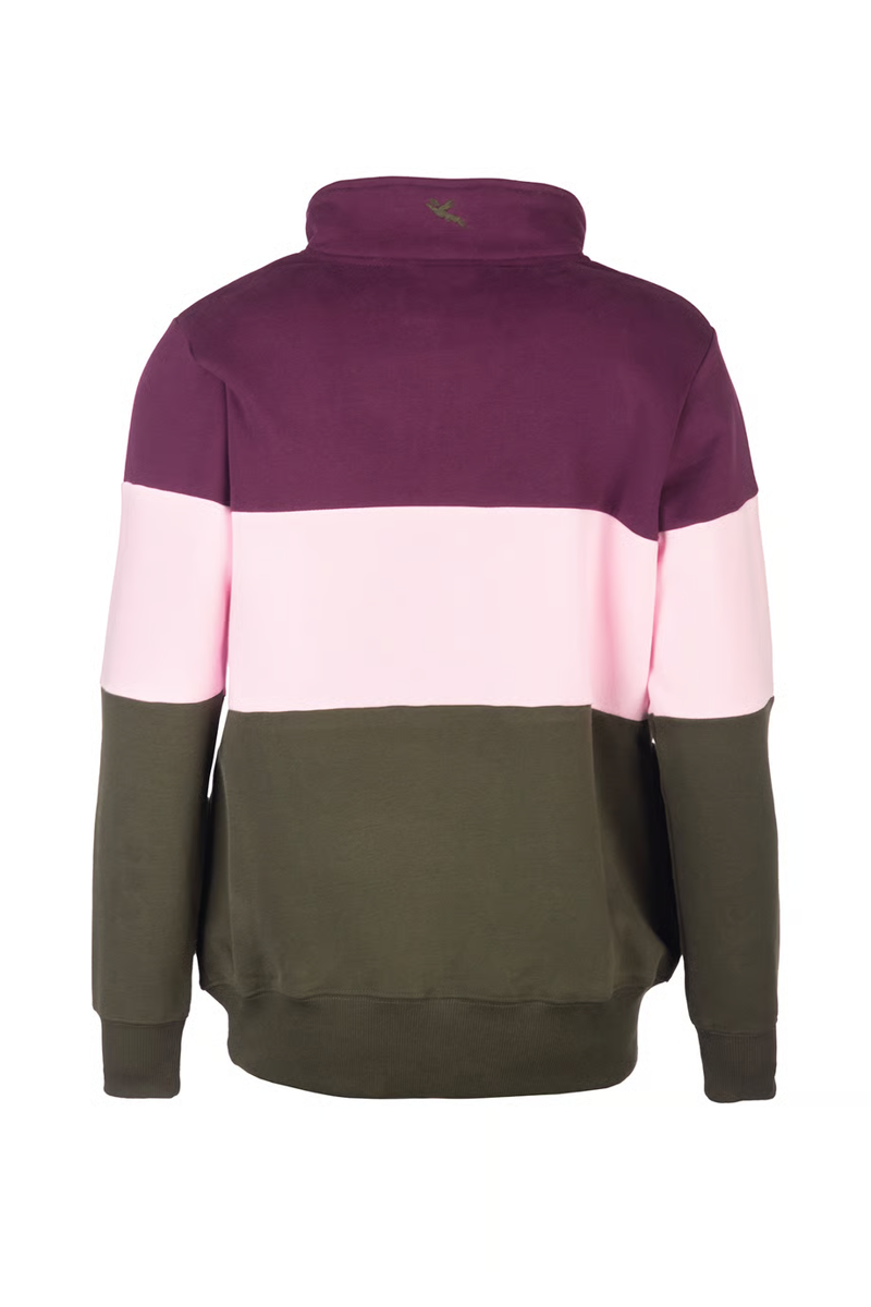Rydale Ladies Byland Sweatshirt - Cow Olive/Sorbet/Berry-6