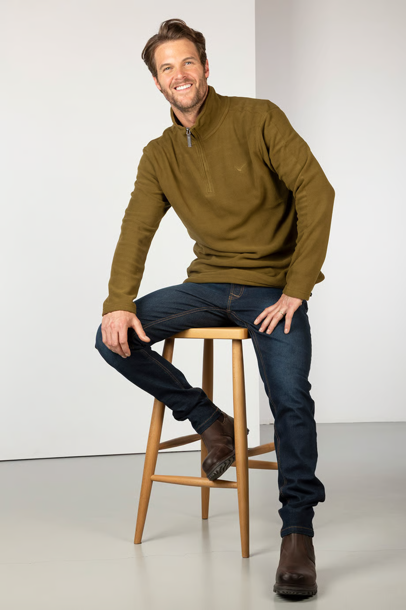 Rydale Men's Kelk Overhead Fleece - Military Green-2
