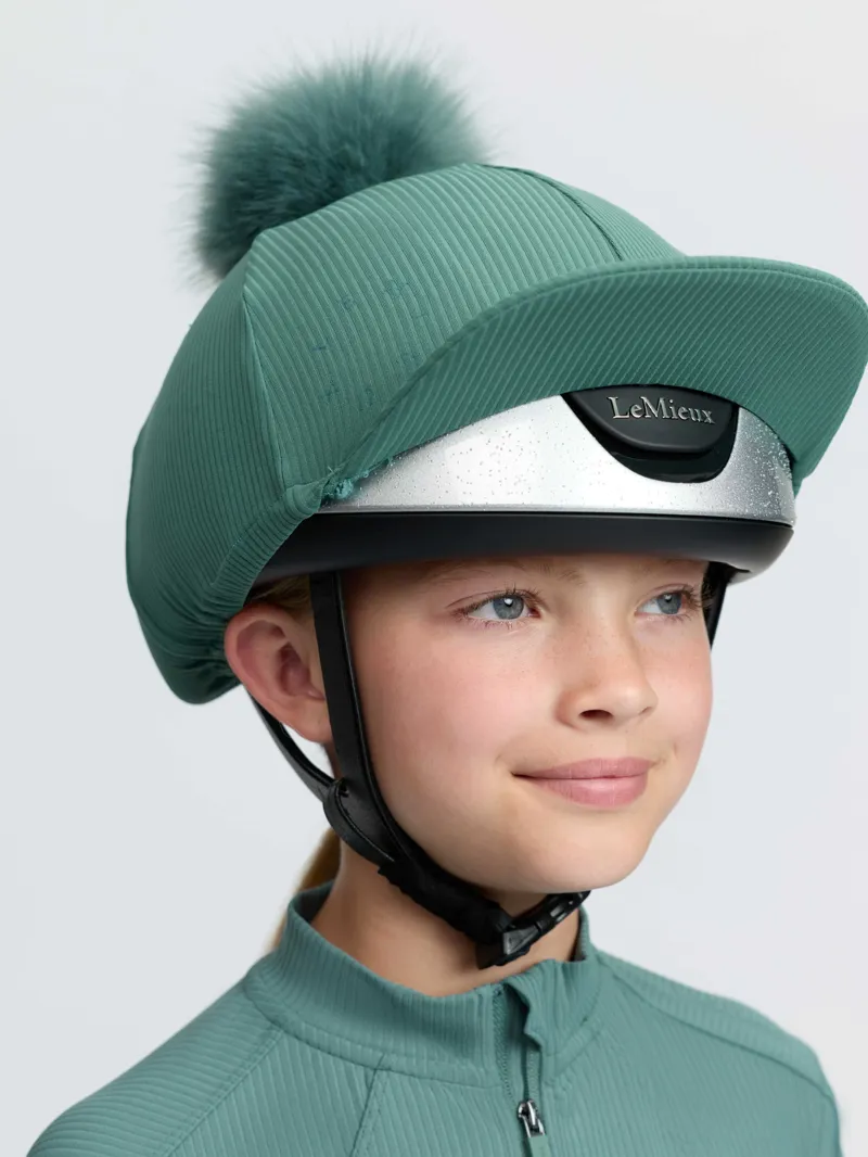 LeMieux Ribbed Hat Silk - Aloe-2