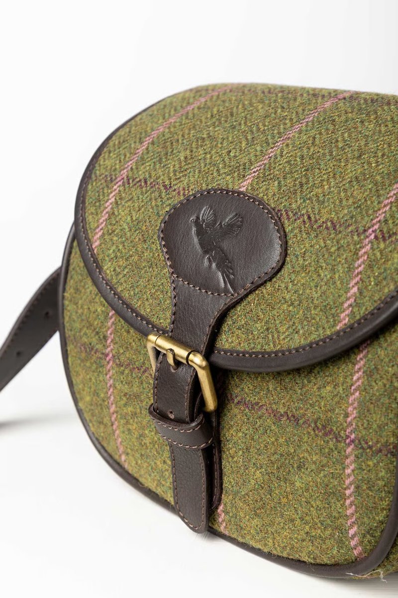 Rydale Tweed Danby Cartridge Bag - Dark Green-3