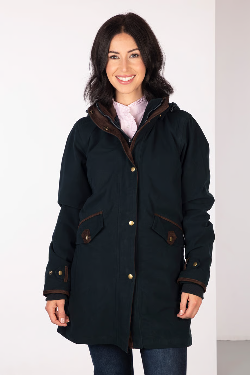 Rydale Ladies 3/4 Length Coat Danby - Navy-1