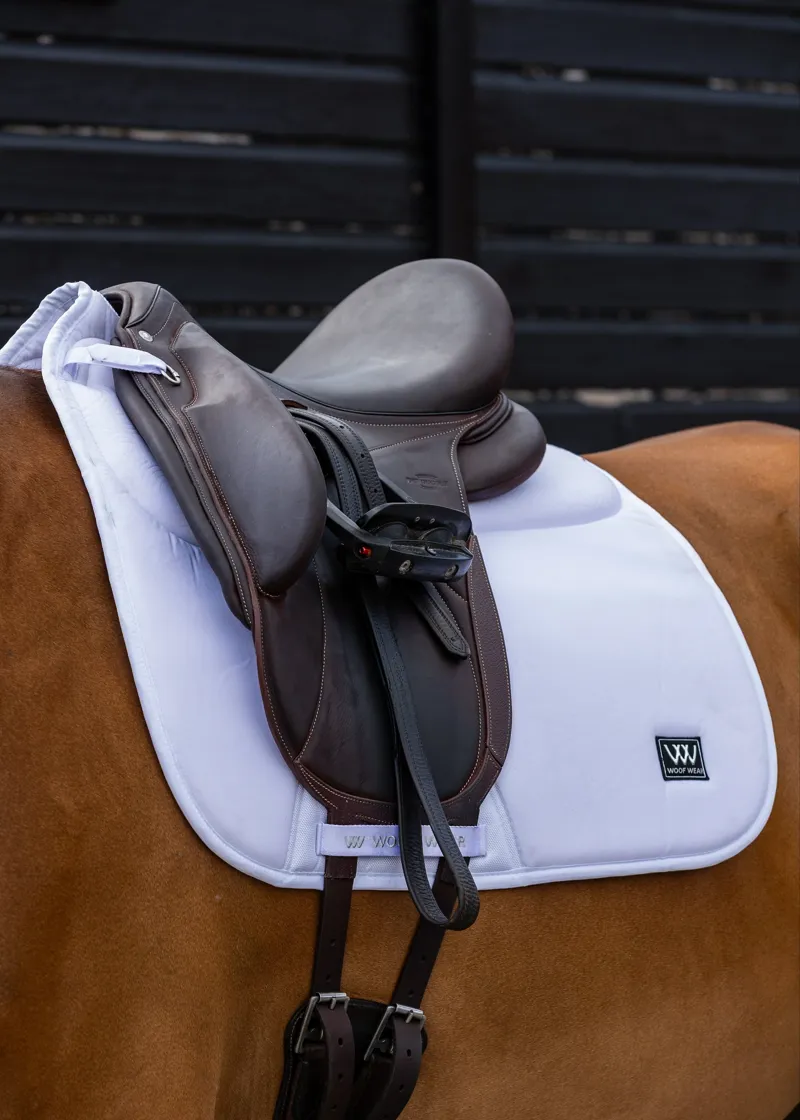Woof Wear Elite Comfort Plus Dressage Saddlepad - White-2