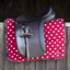Supreme Products Dotty Fleece Saddle Pad - Rich Raspberry