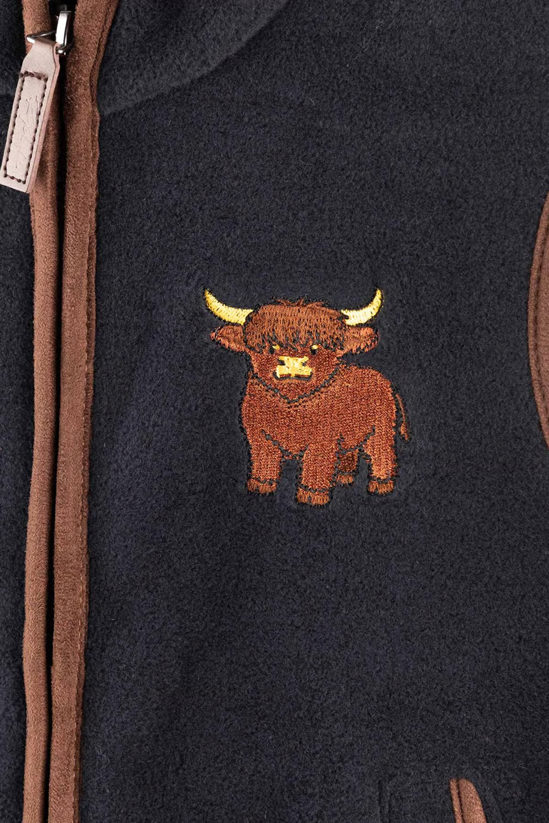 Rydale Huggate Kid's Mini Fleece Waistcoat - Highland Cow Ink-2