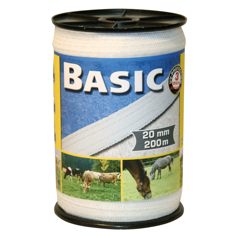 Corral Basic Electric Fencing Tape - White-1