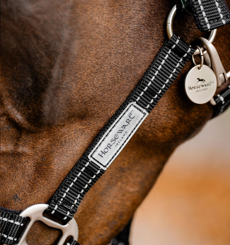 Horseware FieldSafe Headcollar - Black/Reflective-3