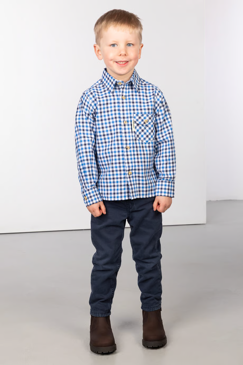 Rydale Boys Country Check Shirts - Richmond Navy/Blue-2