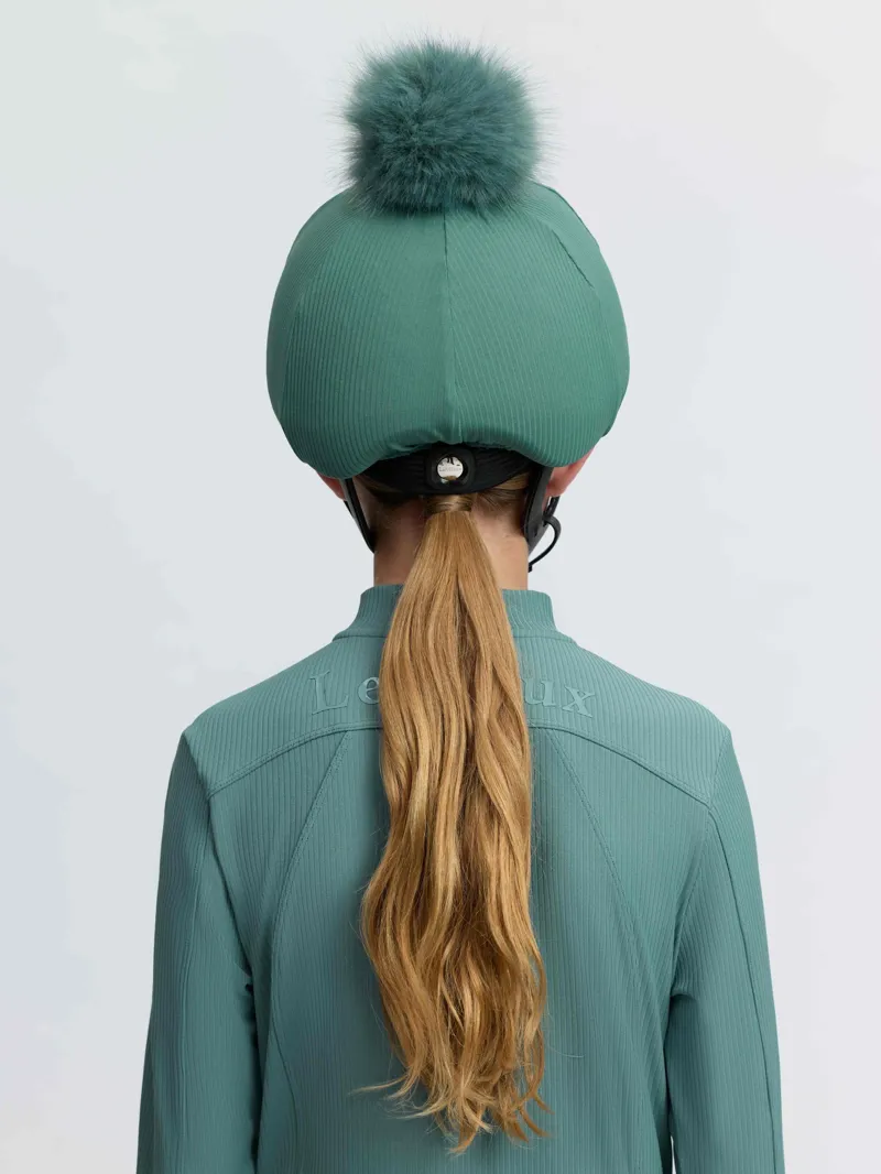 LeMieux Ribbed Hat Silk - Aloe-1