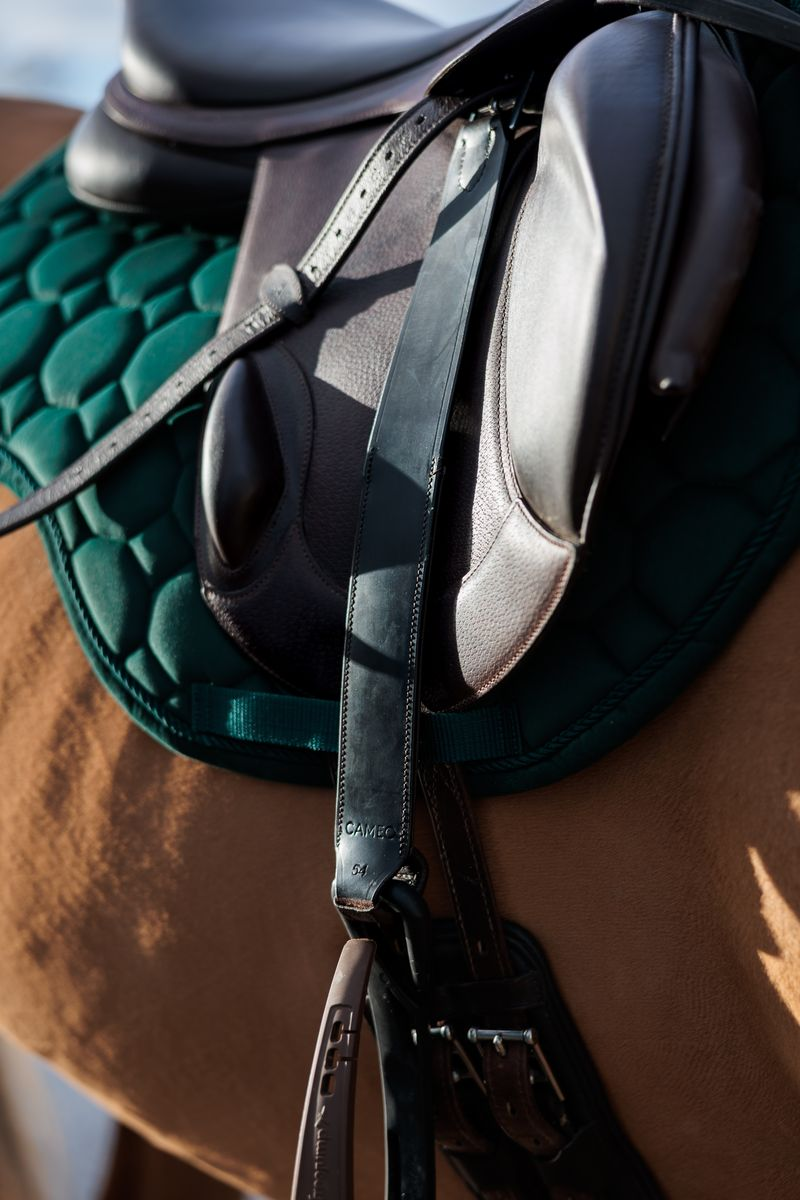 Cameo ComfortPro Balance Stirrup Leathers - Black-1