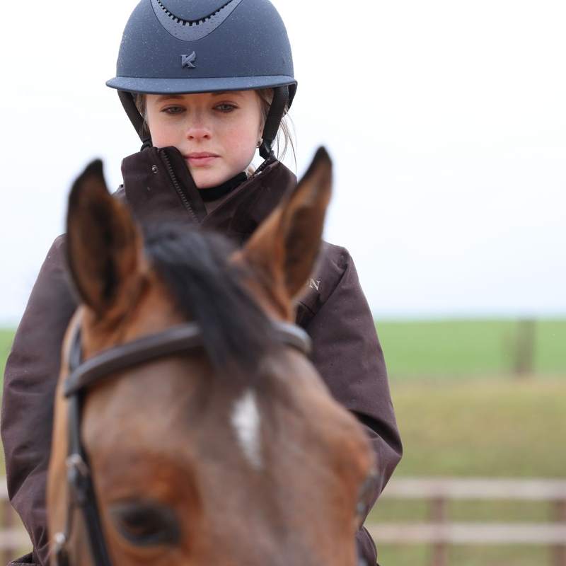Shires Aubrion Equestrian Winter Coat Young Rider - Espresso-4