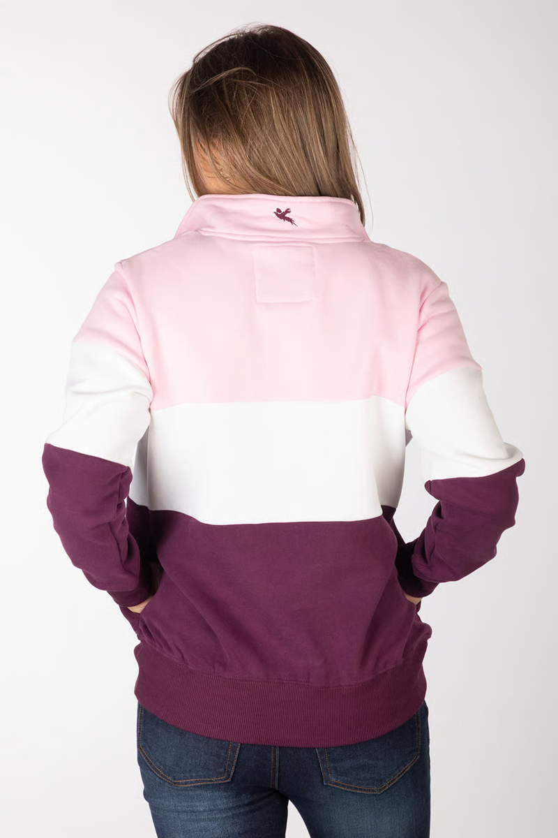 Rydale Ladies Byland Sweatshirt - Rydale Berry/White/Sorbet-1