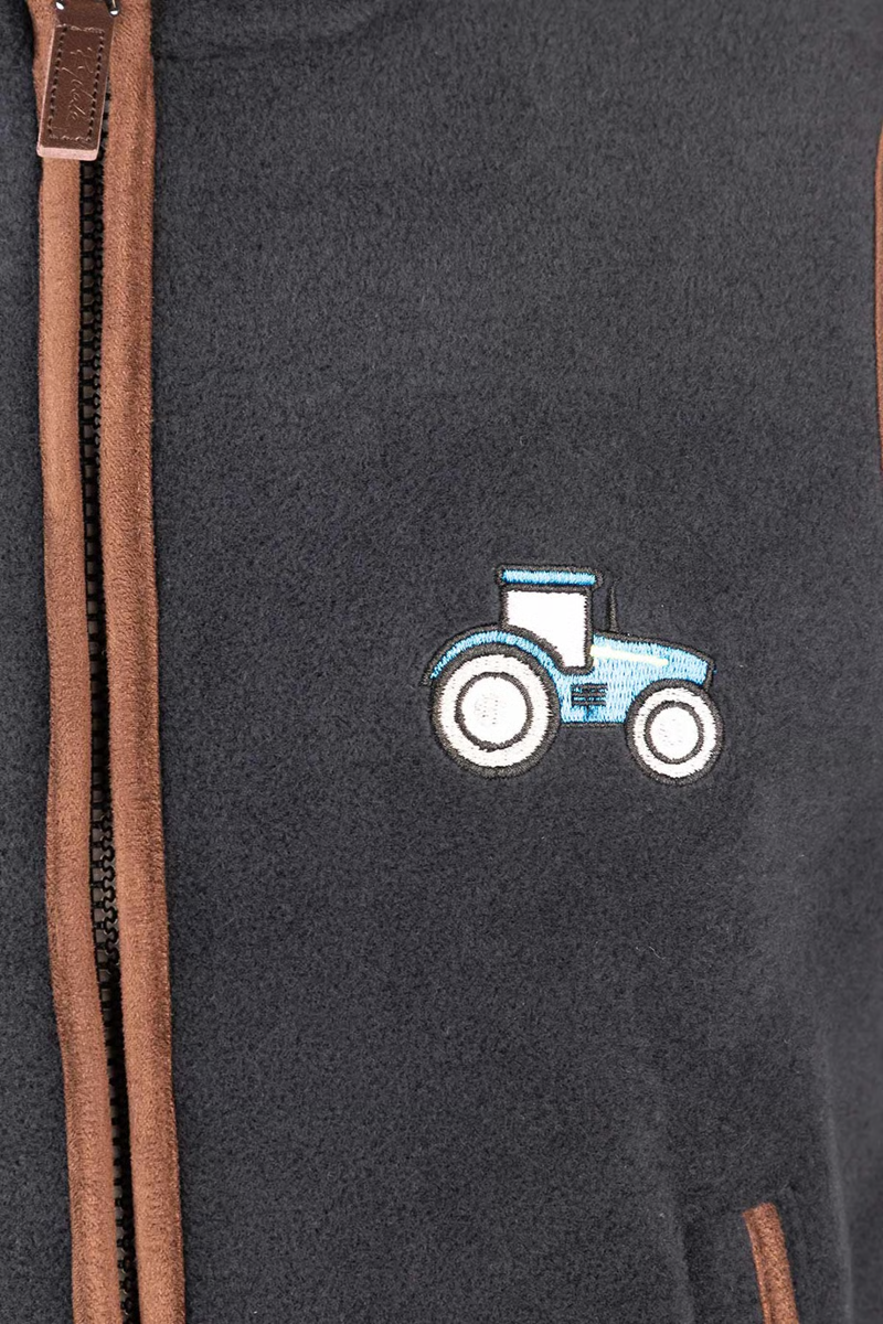 Rydale Junior Huggate Fleece Waistcoat - Tractor Ink/Blue-2