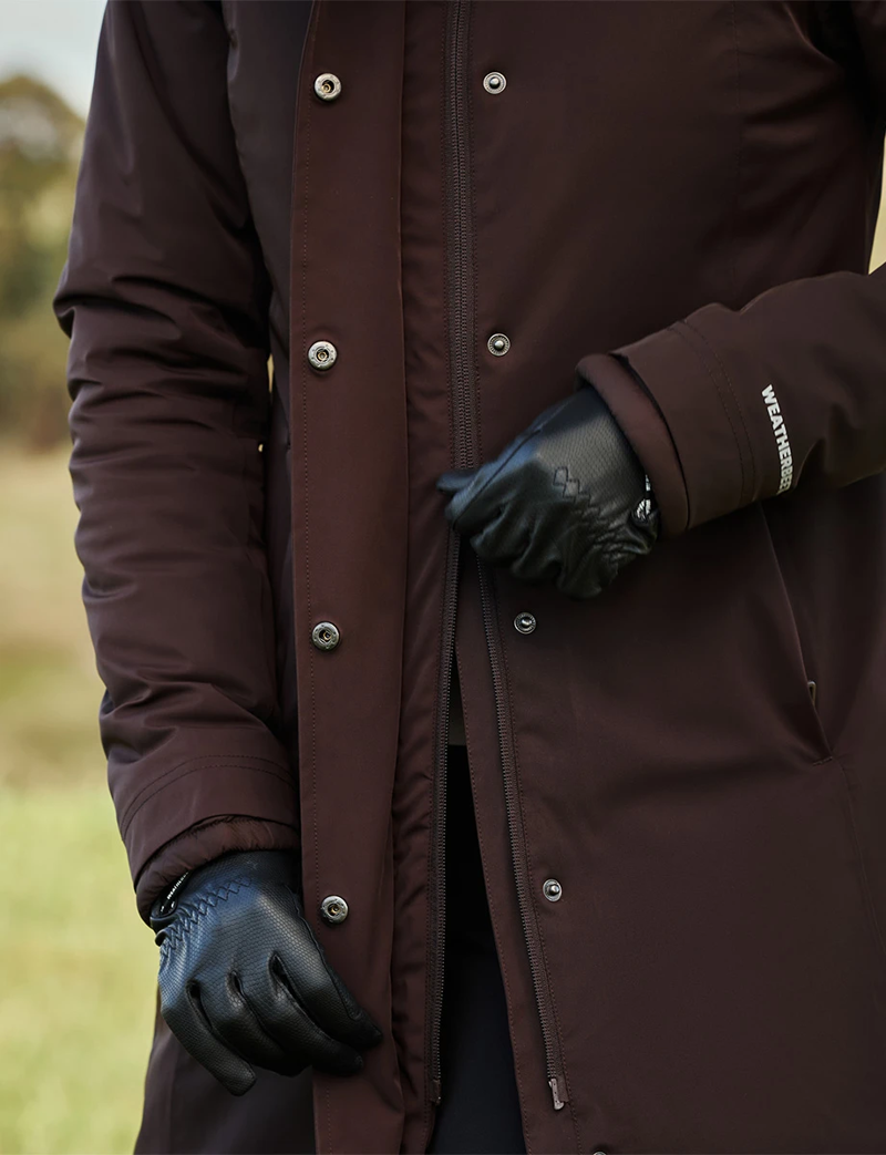 WeatherBeeta Ladies All Purpose Waterproof Insulated Longline Riding Jacket - Espresso-6