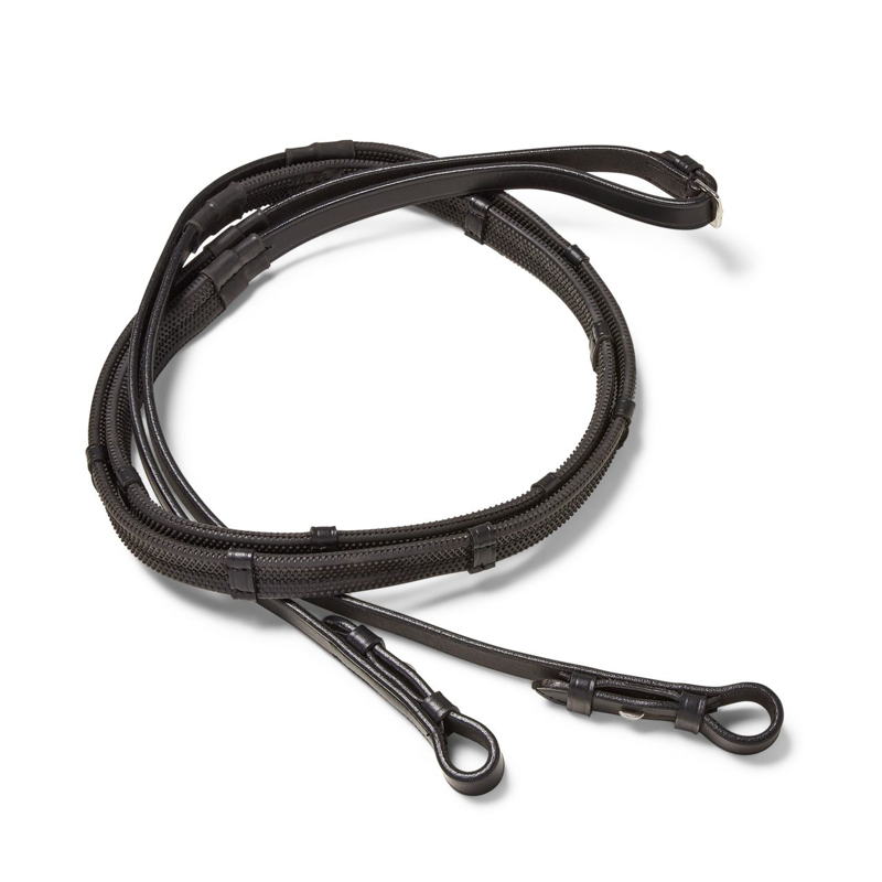 Cameo Rubber Grip Reins - Black