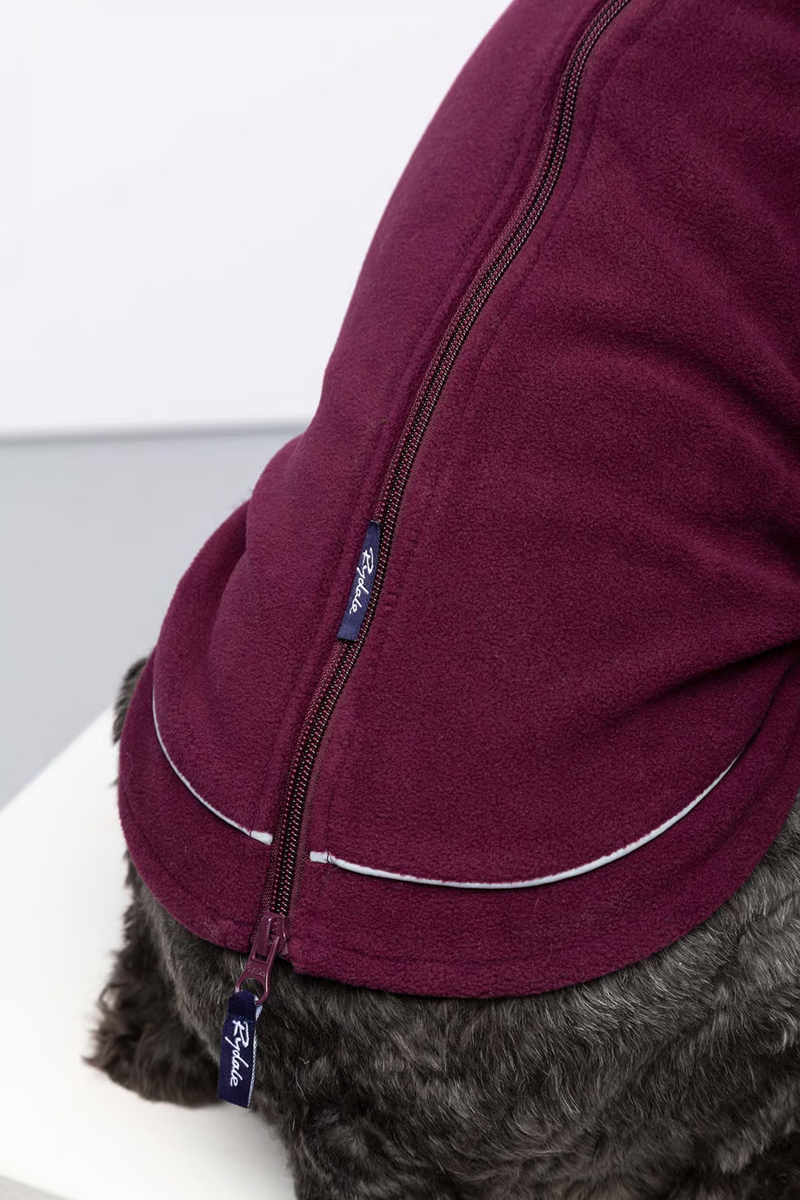 Rydale Yapham Fleece Dog Jumper - Burgundy-3