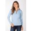 Rydale Ladies Emma Quarter Zip Cable Knit Jumper - Soft Blue