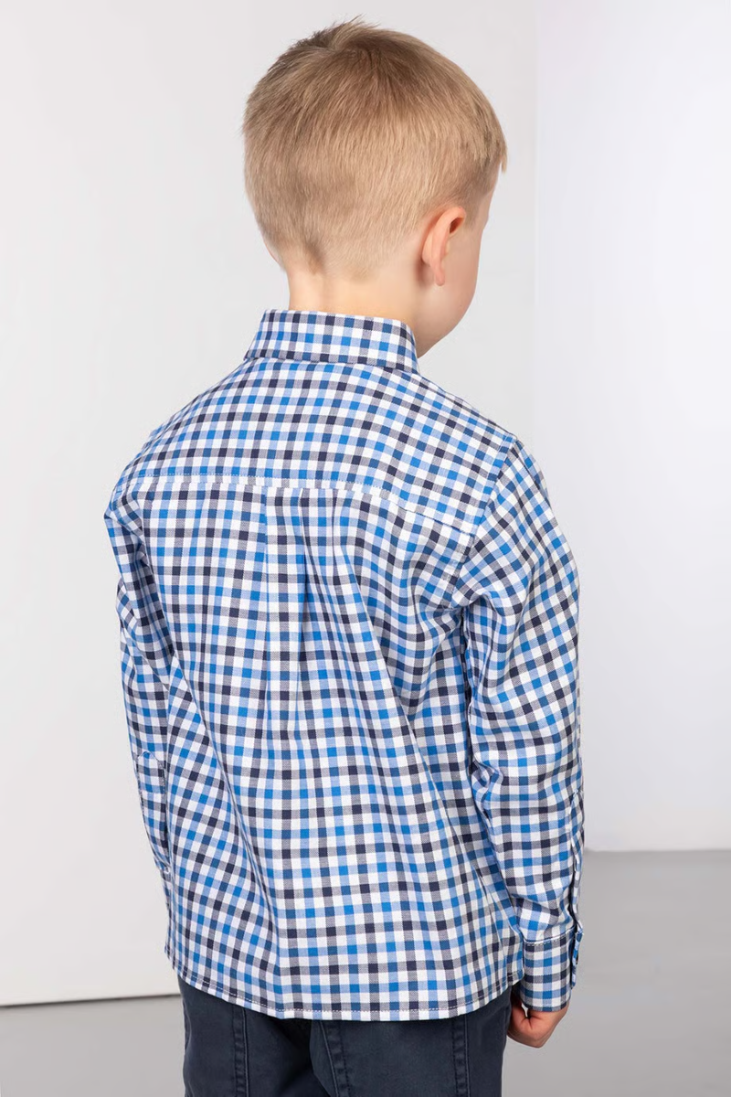 Rydale Boys Country Check Shirts - Richmond Navy/Blue-1