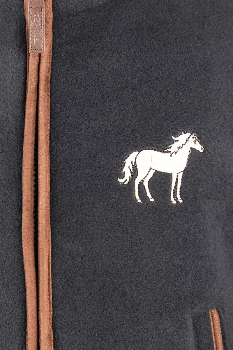 Rydale Junior Huggate Fleece Waistcoat - Horse Ink-2