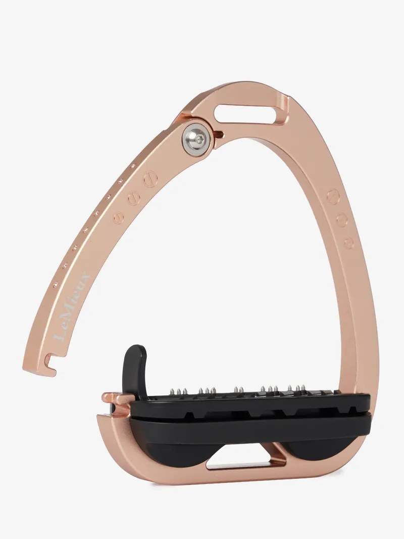 LeMieux Brilliance Vector Balance Stirrups - Rose Gold-1
