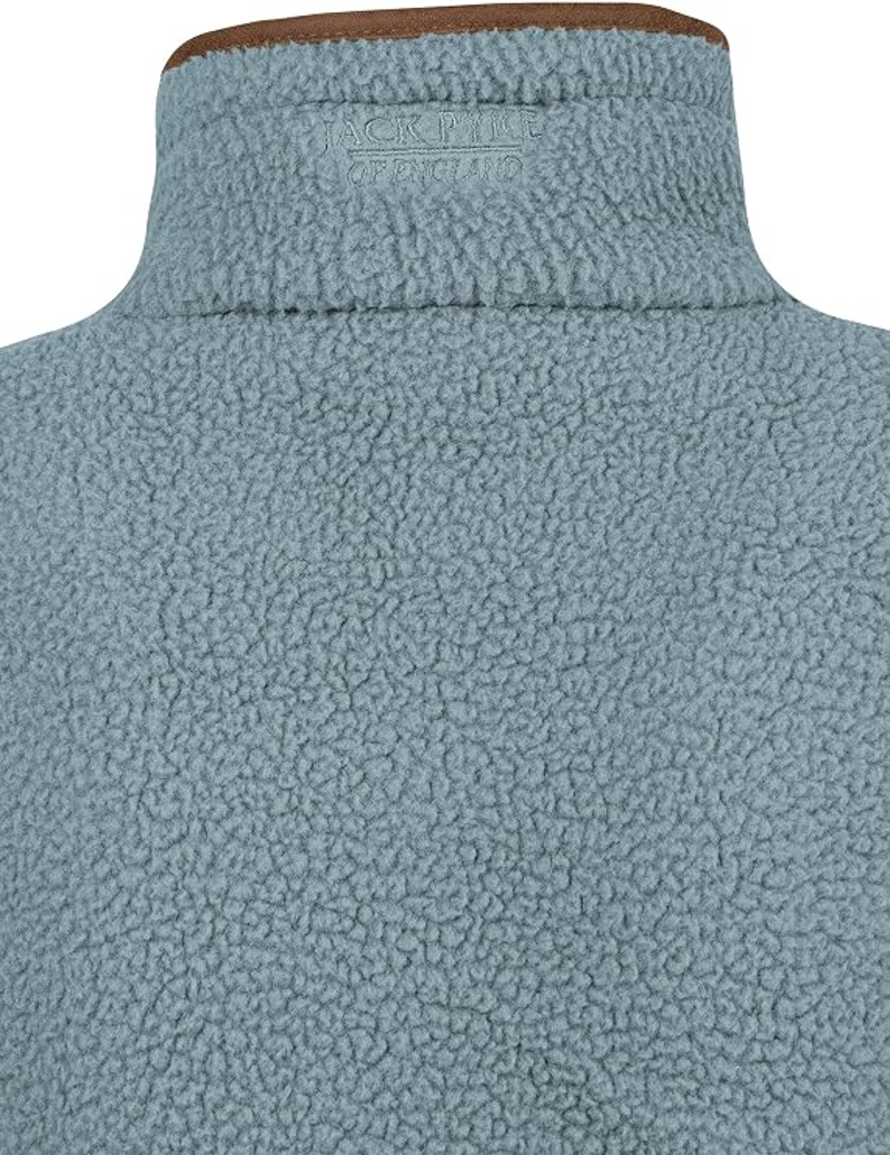 Jack Pyke Ladies Half Zip Sherpa Fleece Pullover - Ice Blue-4