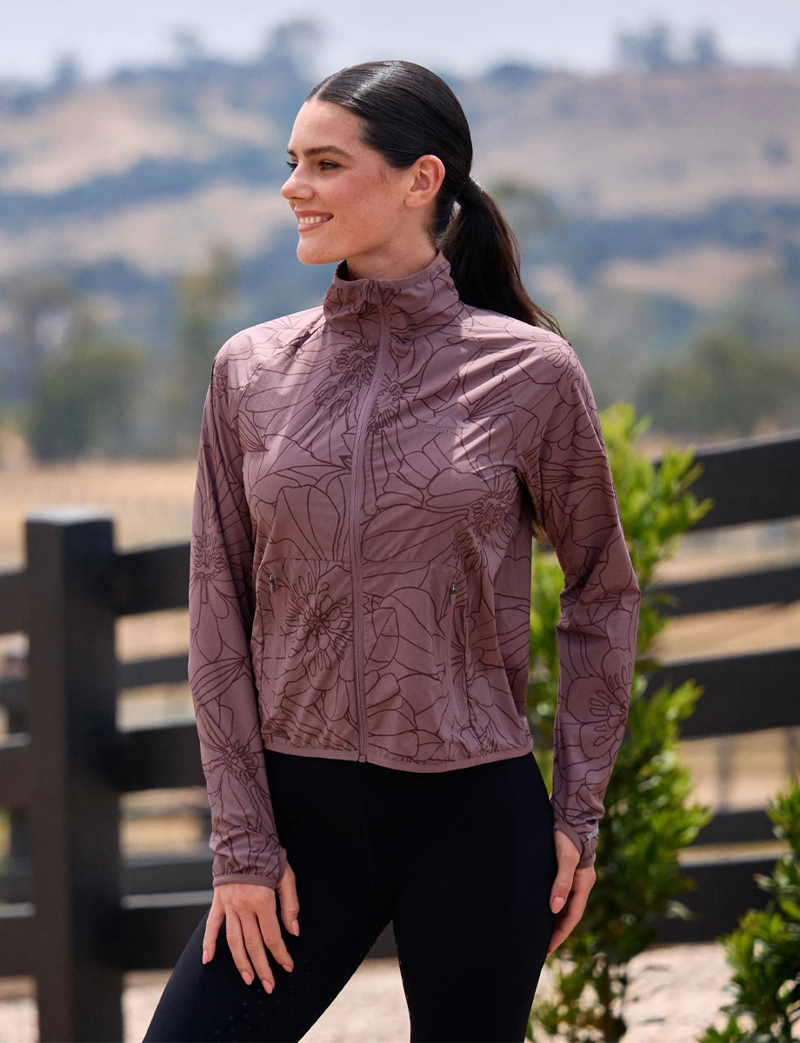 WeatherBeeta Lightweight UV Jacket -Mauve Wine/In Bloom Ladies-7