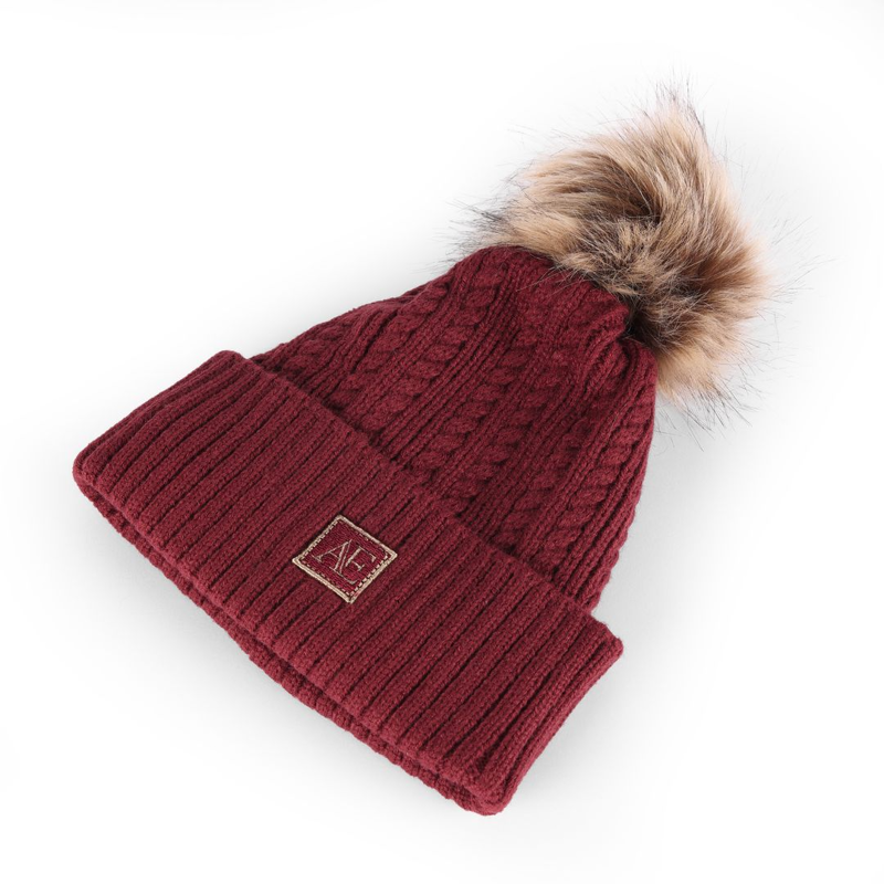 Shires Aubrion Equestrian Knit Hat - Port
