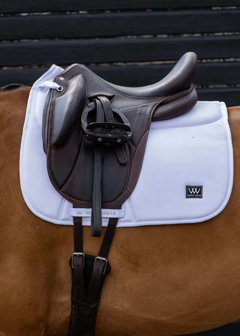 Woof Wear Elite Comfort Plus Dressage Saddlepad - White-1
