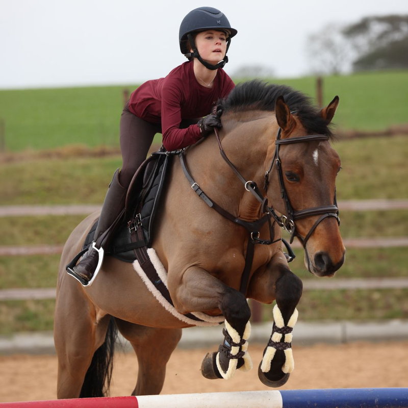 Shires Aubrion Equestrian Ribbed Long Sleeve Top Young Rider - Port-1