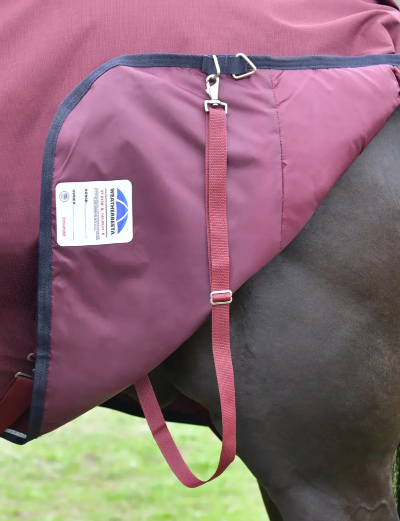 WeatherBeeta ComFiTec Essential 100g Turnout - Burgundy/Navy-5