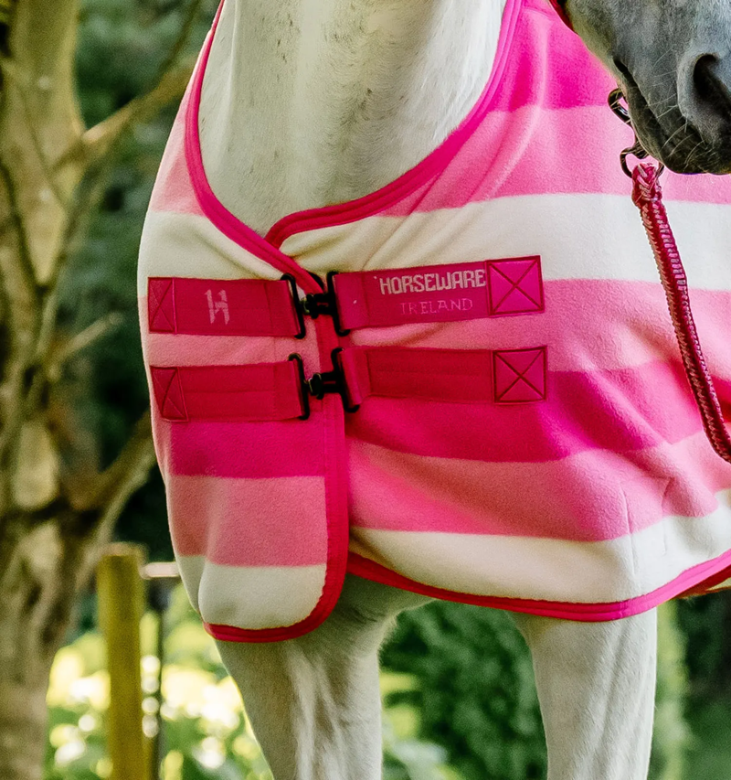 Horseware Ireland Newmarket Fleece Cooler Rug - Witney Pink-1