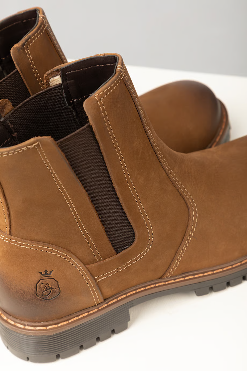 Rydale Kilburn III Ladies Pull On Leather Yard Boots - Tobacco-3