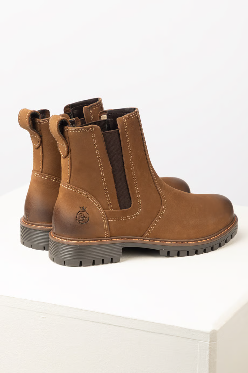 Rydale Kilburn III Ladies Pull On Leather Yard Boots - Tobacco-1