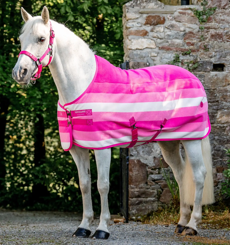 Horseware Ireland Newmarket Fleece Cooler Rug - Witney Pink-2