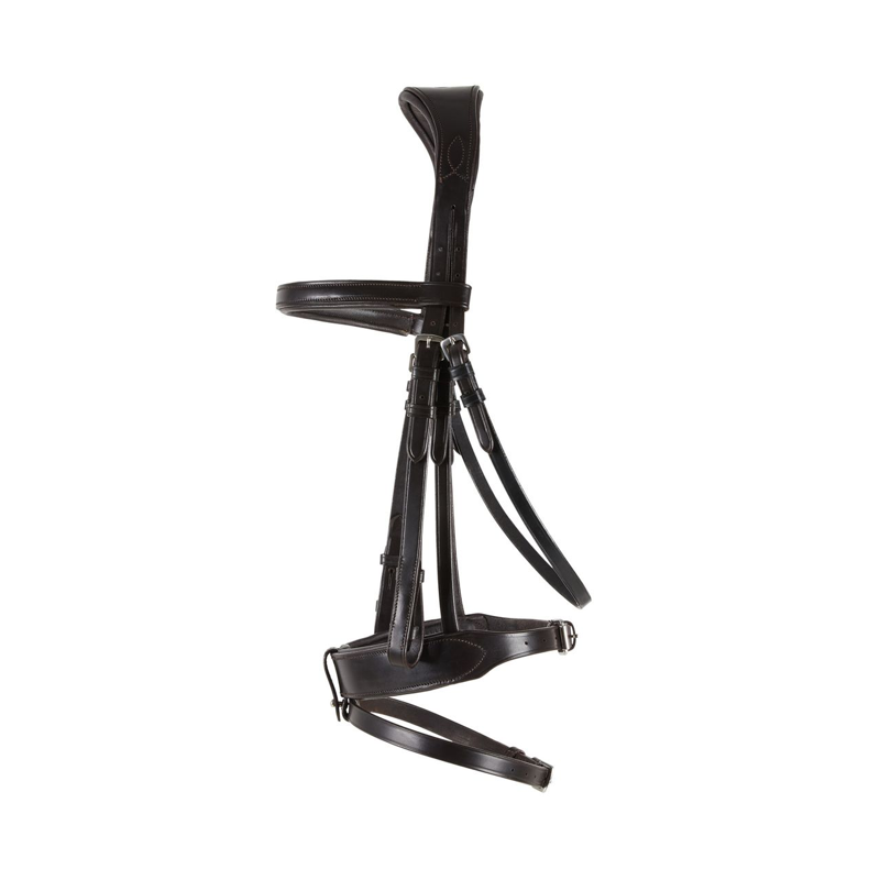 Cameo ComfortPro Show Bridle with Inside Grip Reins - Dark Brown