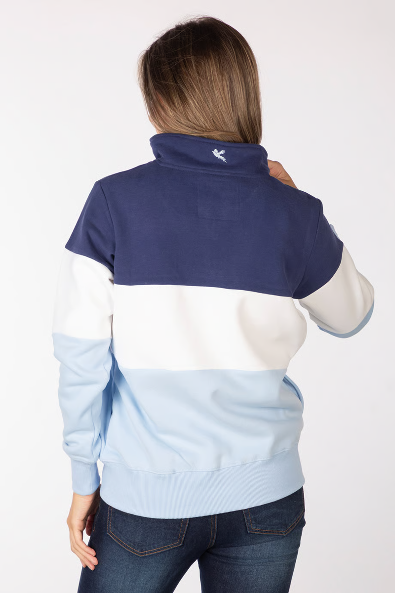 Rydale Ladies Byland Sweatshirt - Rydale Soft Blue/White/Denim-1