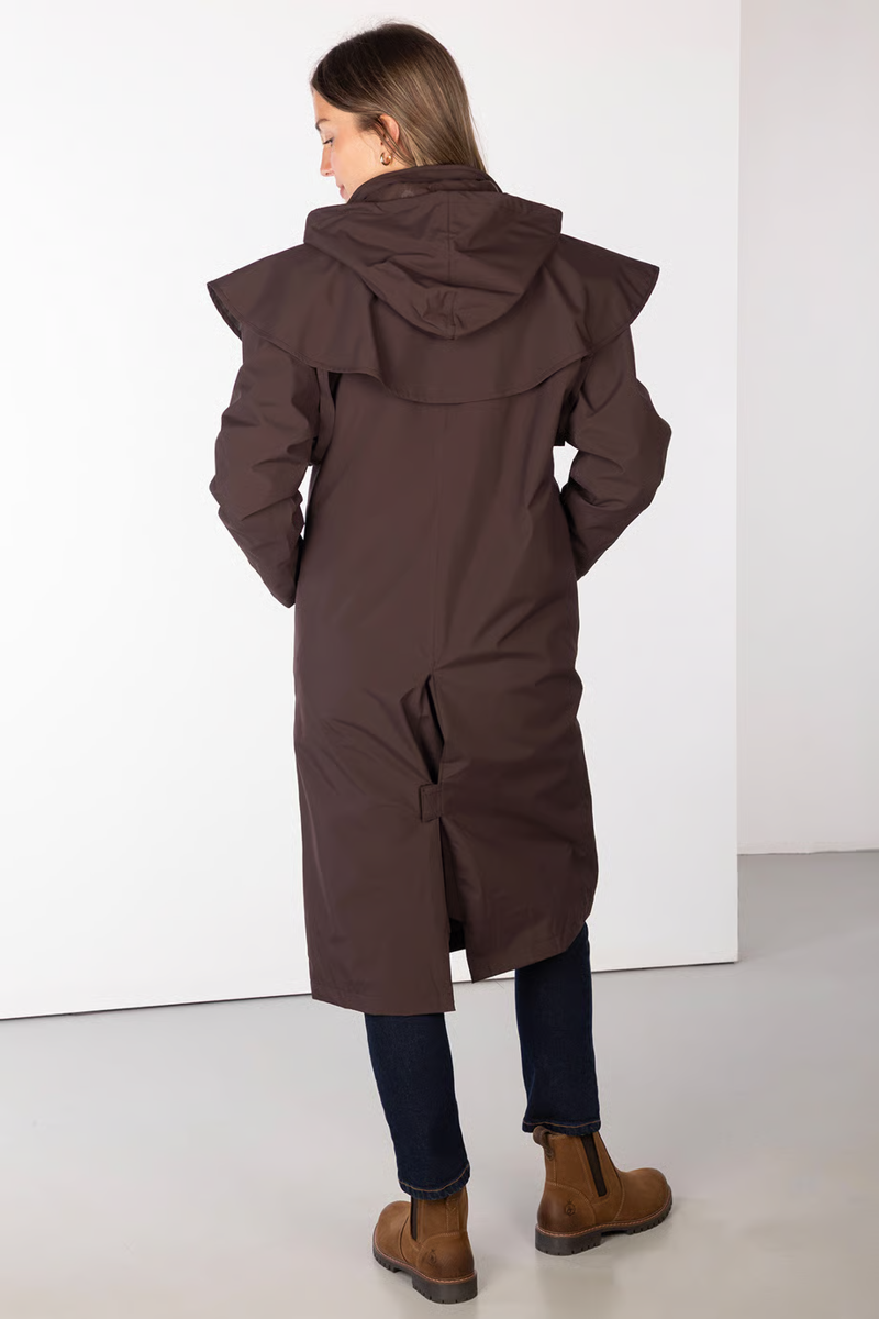 Rydale Ladies Bramham Full Length Coat - Dark Brown-4